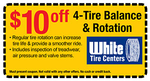 White Tire Center Tire Rotation Coupon